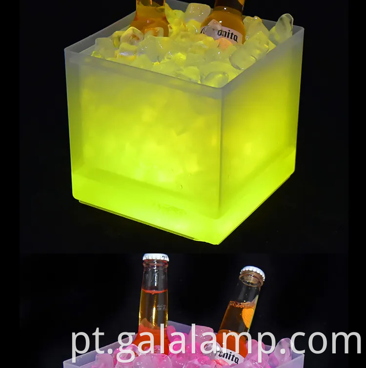 Balde de gelo LED de 3.5L elegante para cerveja e vinho
